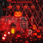 JMEXSUSS 2 Pack Red Christmas Lights, Total 400 LED 151FT Red Solar Lights Outdoor Waterproof, 8 Modes Solar String Light for Outside Yard Patio Garden Tree Decorations