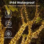 4 Pack Christmas String Lights Battery Operated with Timer, 132FT 400 LED Waterproof Twinkle Lights, 8 Modes Fairy Light for Indoor and Outdoor Bedroom Garland Tree Christmas Decorations (Warm White)