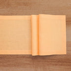 Solino Home Linen Peach Table Runner 48 Inches - 100% Pure Linen Short Table Runner 14 x 48 Inch Ideal for Dresser and Coffee Tables - Fete