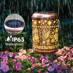 Solar Lanterns Outdoor Waterproof Hummingbird Christmas Garden Decor for Outside Birthday Gifts for Women Mom Grandma Hanging Solar Lights Metal Decoration for Yard, Patio,Backyard,Porch