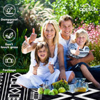 80"x60" Waterproof Picnic Blanket Large Outdoor Camping Blanket Foldable Picnic Camping Blanket Thicker Machine Washable Picnic Mat Portable Wearable for Picnics, Camping