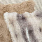 MADIZZ Pack of 2 Thick Plush Wool Throw Pillow Covers 22x22 Inch Grey Taupe Soft Neutral Decorative Throw Pillows Accent Boho Cushion Covers for Couch Sofa Bedroom Pillow Shell