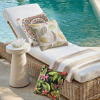 Outdoor Decorative Pillows Pack of 4, 18" x 18" Outdoor Pillow Set for Couch Bed Throw Patio Sofa, Red Flower Green Leaf