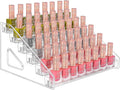 JessLab Nail Polish Organizer, Clear Acrylic Nail Polish Rack Essential Oil Holder Cosmetic Display Case Makeup Organizer Cosmetics Storage for Bathroom Vanity Countertop (6-Layer)