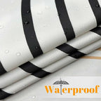 Boho Mid Century Leaf Shower Curtain Set,Arch Sun Design,Minimalistic Leaves Pattern,Waterproof and Luxurious Fabric-12 Hooks(Black and White-72" x 72")