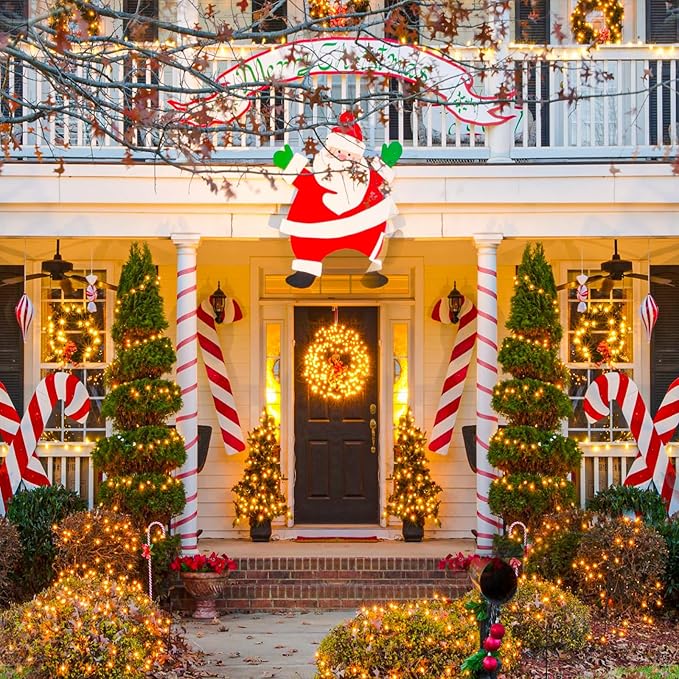 328FT 1000 LED Christmas Lights, Plug in Warm White Christmas Tree Lights Outdoor with Timer and 8 Modes, Green Wire Waterproof String Lights for Indoor Yard Patio Xmas Holiday Decorations