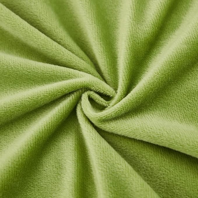 JAUXIO Diamond Pinch Pleated Crystal Velvet Pillowcases 2 Pack Solid Pintuck Throw Cushion Cover for Home Decor Hidden Zipper Closure (Apple Green, King)