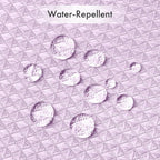 AmazerBath Light Purple Shower Curtain Waffle Textured, Lavender Shower Curtain Fabric Thick Heavy Duty 240GSM, Hotel Quality Bathroom Shower Curtains, Premium Polyester, 72 x 72 Inches
