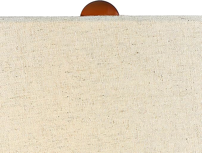 360 Lighting Brice Mid Century Modern Accent Table Lamp 23" High Ivory Ceramic Wood Neck Off White Tapered Drum Shade for Bedroom Living Room House Home Bedside Nightstand Office Family
