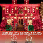 250 LED Red String Lights Outdoor, 82ft Red Christmas Lights 8 Modes Clear Wire, Plug in Waterproof Fairy String Light for Bedroom Christmas Decorations