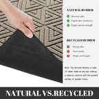 Yimobra Outdoor Mats for Front Door, Stops Mud & Dirt at Entrance, Fits Garage & Patio, All-Weather Waterproof Non Slip Outdoor Indoor Welcome Mat, 29.5x17 Beige