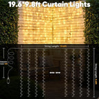suddus 600 LED Christmas Curtain Lights Outdoor, 9.8x19.6ft Curtain Lights Plug in with Remote, Wall Hanging Lights for Christmas,Dorm,Wall,Window,Wedding,Party,Birthday Decor,Warm White