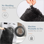 Walensee Bath Mat, High Pile Microfiber Bathroom Rug, Non-Slip, 16 x 24, Black