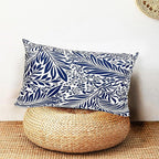 Decorative Throw Pillow Covers Set of 2 Blue Pillow Covers 12x20 inch Throw Pillow Cases Soft Short Plush Farmhouse Floral Outdoor Pillow Covers for Couch Sofa Bed Living Room Cushion Cover