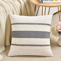Fancy Homi Set of 1 Neutral Grey Farmhouse Euro Decorative Throw Pillow Covers 26x26 Inch for Couch Bed Chair, Vintage Country Rustic Retro Room Decor, Soft Thick Cotton Handmade Woven Cushion Case