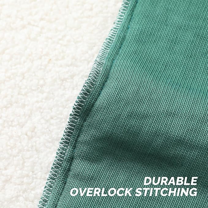 FUTEI Dark Green Throw Pillow Covers 24x24 Inch Set of 2,Furry Faux Fur Teddy Boucle Textured Cushion Covers,Soft Fluffy European Pillow Shams,Home Decor for Couch Bed Living Room Office Car