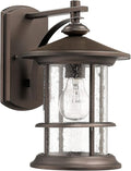 MICSIU Oil Rubbed Bronze Outdoor Light Sconces Wall Mount, Clear Seedy Glass Large Exterior Porch Wall Lantern, 12.5" Outside Lights for House, Front Porch, Patio, Backyard
