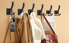 Black Coat Hooks for Wall Hanging, Bath Robe Hook Heavy Duty Thick Towel Hooks, Wall Mount Hooks Bathroom Entryway Mudroom Hooks for Hanging Coats Key Robe Hat Backpack (12 Pack, Black)