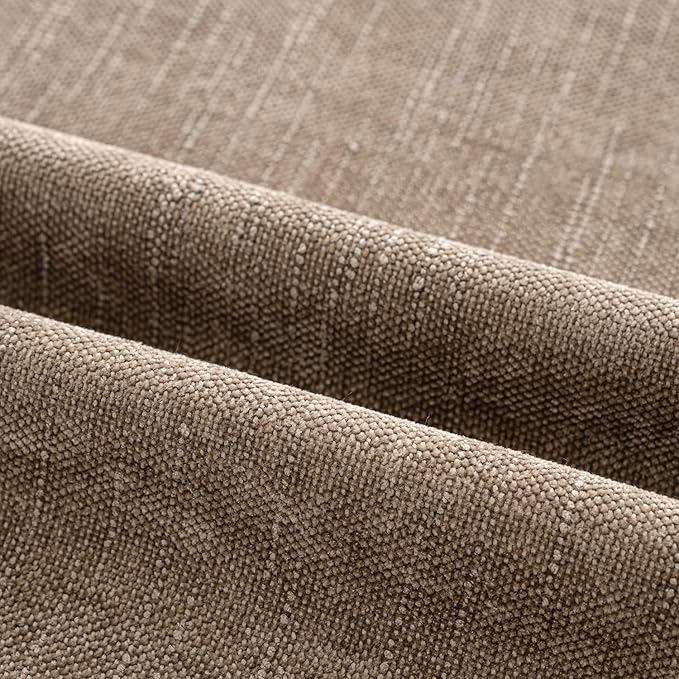 MIULEE 26x26 Inch Euro Sham Chenille Throw Pillows Set of 2 Soft Accent Taupe Grey Neutral Farmhouse Textured Cushion Covers for Bed Sofa Bedroom Living Room