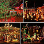 2 Pack Christmas String Lights Indoor Outdoor, Super Bright 66FT 200 LED String Lights Waterproof, 13 Modes Twinkle Xmas Lights with Timer for Christmas Tree Decorations (Red and Green)