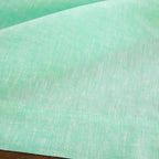 Solino Home Linen Table Runner 48 Inches - 100% Pure Linen Chambray Aqua Table Runner 14 x 48 Inch Ideal for Dresser and Coffee Tables - Athena