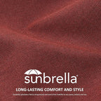 Outdoor Sunbrella Decorative Throw Pillow Covers Only, Pack of 4, 17"x17" & 20"x12" Water Repellent Replacement Lumbar Pillow Case for Patio, Couch, Sofa and Patio Furniture, Spectrum Brick