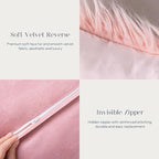 PHANTOSCOPE Pack of 2 Faux Fur Throw Pillow Covers Cushion Covers Luxury Soft Decorative Pillowcase Fuzzy Pillow Covers for Bed/Couch, Pink 18 x 18 Inches