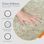 Walensee Large Bathroom Rug (24 x 36, Light Tan) Extra Soft and Absorbent Shaggy Bath RugMachine Washable Microfiber Bath Mat Non Slip Bath Mat, Luxury Bathroom Floor Mats