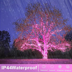 800 LED Pink String Lights Outdoor 262ft Pink Christmas Lights 8 Modes Lights Clear Wire, Plug in Waterproof Fairy String Lights for Bedroom Christmas Decorations
