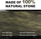 Koville Brazilian Natural Marble Cutting Board for Kitchen, 11" Round Hand Crafted Marble Slab for Cheese, Charcuterie, Pastry Board - Wedding Gift, House Warming Gift(WILD WEST GREEN)