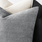 MIULEE Pack of 2 Decorative Throw Pillow Covers Soft Chenille Throw Pillows Solid Textured Cushion Covers for Couch Sofa Bedroom Living Room 18x18 Inch, Light Grey