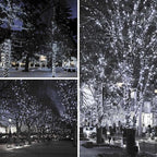 2-Pack 66FT 200 LED Extendable White Christmas String Lights (Green Wire), Christmas Tree Lights with 13 Modes, Indoor Outdoor Plug in Fairy String Lights for Xmas Decor Party Garden (Cool White)