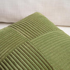 Fancy Homi 2 Packs Moss Green Lumbar Decorative Throw Pillow Covers 20x28 Inch for Living Room Couch Bed, Rustic Farmhouse Boho Home Decor, Soft Striped Corduroy Rectangle Accent Cushion Case 50x70 cm