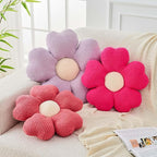 Flower Throw Pillow, Cute Flower Shaped Pillow Decorative Throw Pillow for Bed Couch, Soft Daisy Pillows Floor Seating Cushion Cushions (14.9 Inch Peach Pink)