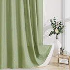 3D Embossed Pattern Shower Curtain, Simple and Chic Pattern Vintage Curtain for Bathroom, Waterproof Fabric Shower Curtains with Hooks, 72 W x 72 H, Sage