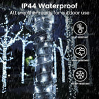 4 Pack Christmas String Lights Battery Operated with Timer, 132FT 400 LED Waterproof Twinkle Lights, 8 Modes Fairy Light for Indoor and Outdoor Bedroom Garland Tree Christmas Decorations (Cool White)