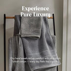 Brooklinen Super-Plush Turkish Cotton Hand Towels Set of 2 Cotton, 820 GSM, Highly Absorbent, Machine Washable, Perfect for Home & Bathroom (20"x30", Smoke Gray)