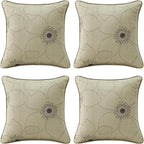 Outdoor Sunbrella Decorative Pillows Pack of 4, 18" x 18" Outdoor Pillow Set for Couch Bed Throw Patio Sofa, Allure Dusk