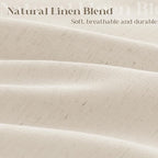 Long Linen Shower Curtain 80 Inch Cloth Bathroom Shower Curtain Neutral Tone Burlap Flax Country Hotel Bathtub Luxury Water Repellent 80 Inch Long Drapes Set with Hooks Cream Beige, 72x80