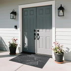 Yimobra Large Door Mat 47x32, All-Weather Waterproof Art Line Outdoor Mats for Front Door, Heavy Duty Non-Slip Welcome Matt for Garage Patio Proch Entryway Indoor, Dark Grey