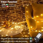 165FT 500 LED Christmas Lights, Plug in Christmas String Lights with Waterproof, 8 Modes Twinkle Fairy Lights for Xmas Garden Tree Holiday Decorations, Warm White