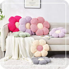Flower Throw Pillow, Soft Sage Green 19.6" Shaped Floor Pillow for Home Decor, Cute Aesthetic Plush Decorative Pillows for Bed, Sofa, Couch