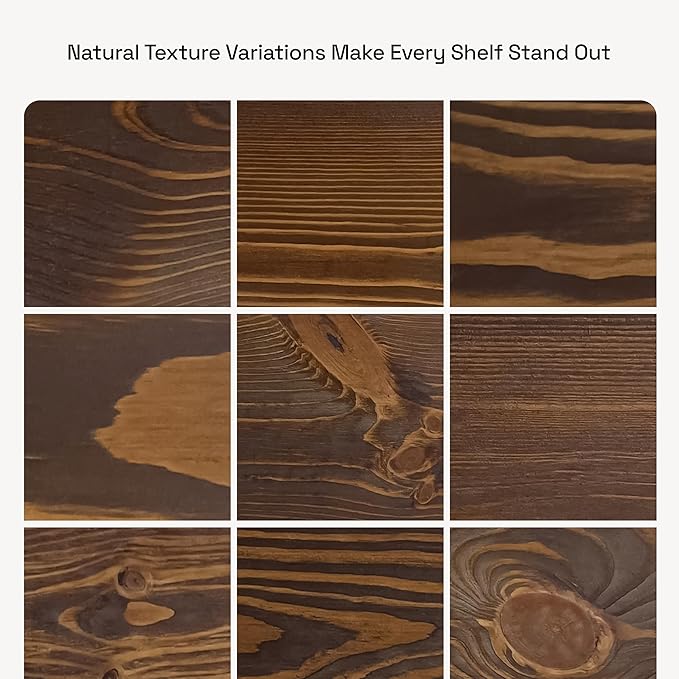 BAOBAB WORKSHOP Solid Wood Floating Shelves for Wall 36 Inches Long, Heavy Duty Wall Shelf for Bedroom 36 Inch Large, Real Wooden Bathroom Shelf Kitchen Rustic, Walnut Shelves, 36W × 6.7D, Set of 2