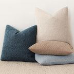Foindtower Pack of 2 Textured Boucle Throw Pillow Covers Accent Solid Decorative Lumbar Pillow Cases Cozy Couch Cushion Case for Chair Sofa Bedroom Living Room Home Decor 12x20 Inch Dark Blue
