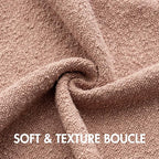 MIULEE 20x20 Inch Decorative Pillow Covers for Couch Bed Set of 2 Textured Boucle Neutral Winter Throw Pillows Blush Pink Accent Solid Cushion Pillowcases Sofa Livingroom Home Decor
