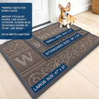 OLANLY Welcome Door Mat Indoor Outdoor Entrance, Heavy Duty Sturdy Front Door Mat, Waterproof All-Weather Doormat, Stain Resistant, Low Profile, Easy Clean Patio Entryway Mat, 47 x 32, Brown