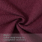 Jeneoo Burgundy Red Decorative Square Thick Throw Pillow Covers Fine Textured Boucle Couch Cushion Cases for Home Livingroom Sofa Decor, Set of 1, 24 x 24 Inch