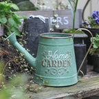 Cute Small Watering Can Indoor Plants Garden Metal Decorative Watering Cans for Outdoor Plants Bonsai Outdoor Garden Flower Decorative (Green, 1.5L, 50.7 Oz)
