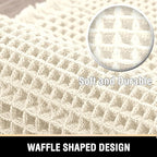 H.VERSAILTEX Upgraded Waffle Runner Rug Super Absorbent Non Slip Bath Rugs for Beside Tub, 24" x 72", Ivory