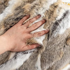 Luxury Rabbit Hide Skin Fur Pillowcases Cushion Cover Soft Throw Cases for Bedroom Cushion Cover (Yellow, 45×45cm（18in×18in）)